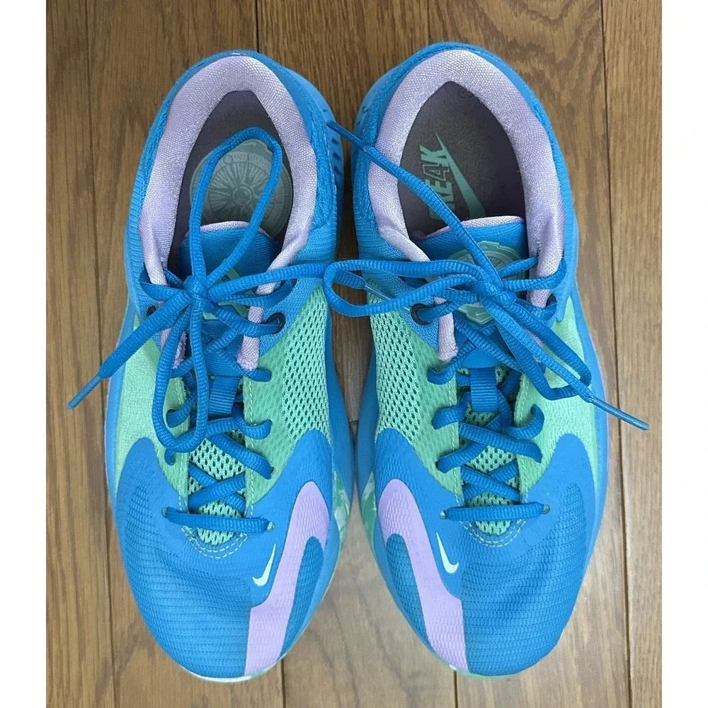 Nike Zoom Freak-4 Birthstone Shoes Boys Size 6.5Y‎ Blue Sneakers DQ0553-400